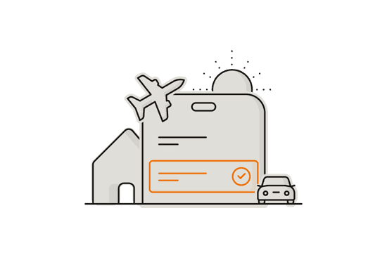 Illustrasjon av mann som sitter foran pc'en